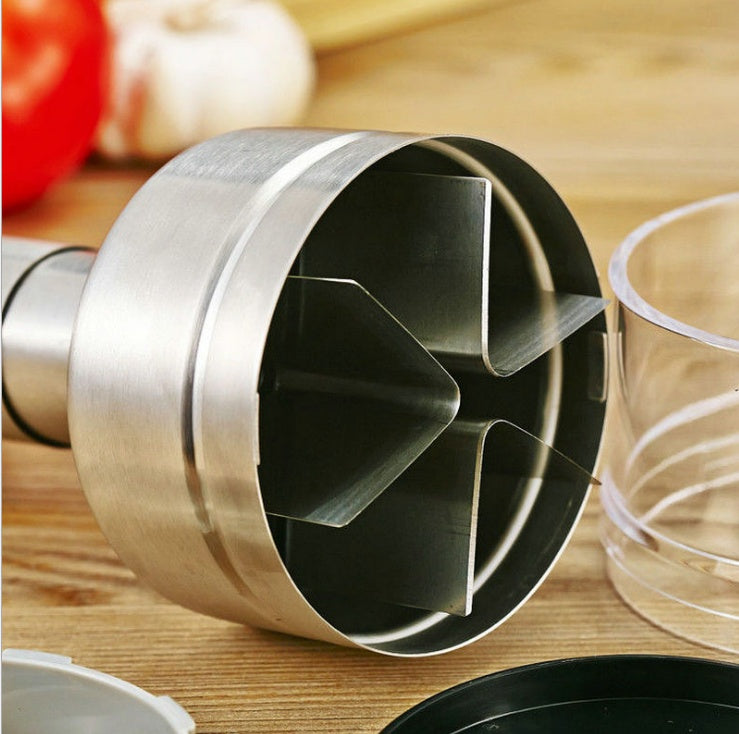 Stainless steel onion multi-function chopping device