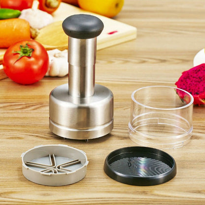 Stainless steel onion multi-function chopping device